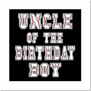 Uncle Of The Birthday Baller Baseball Themed Party design Posters and Art